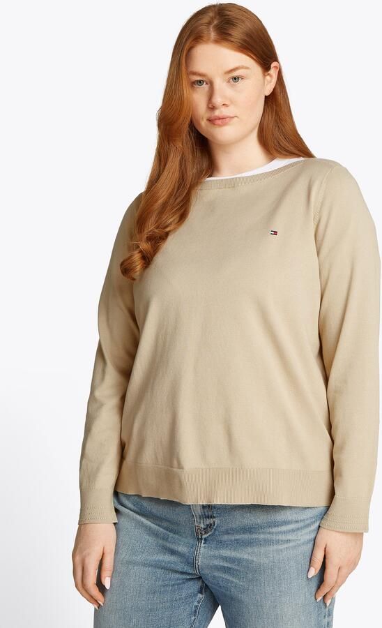 Tommy Hilfiger Curve Gebreide trui CRV CO JERSEY STITCH LS B-NK SWT - Foto 5