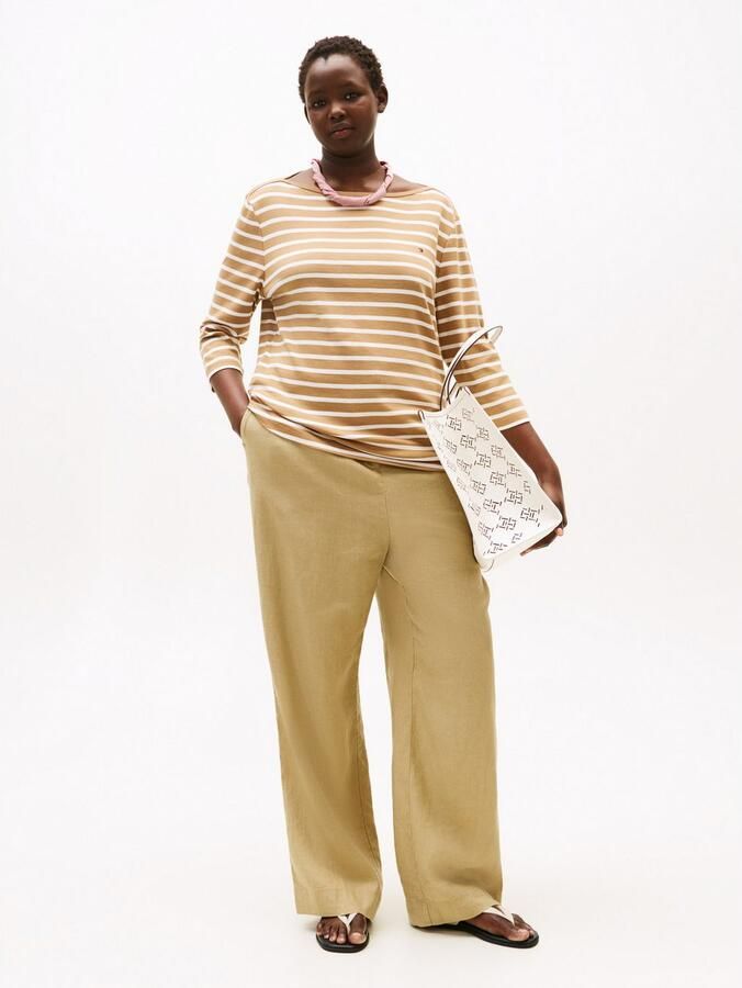 Tommy Hilfiger Curve Linnen broek CRV ESS LINEN TAILORED STRT PANT - Foto 2