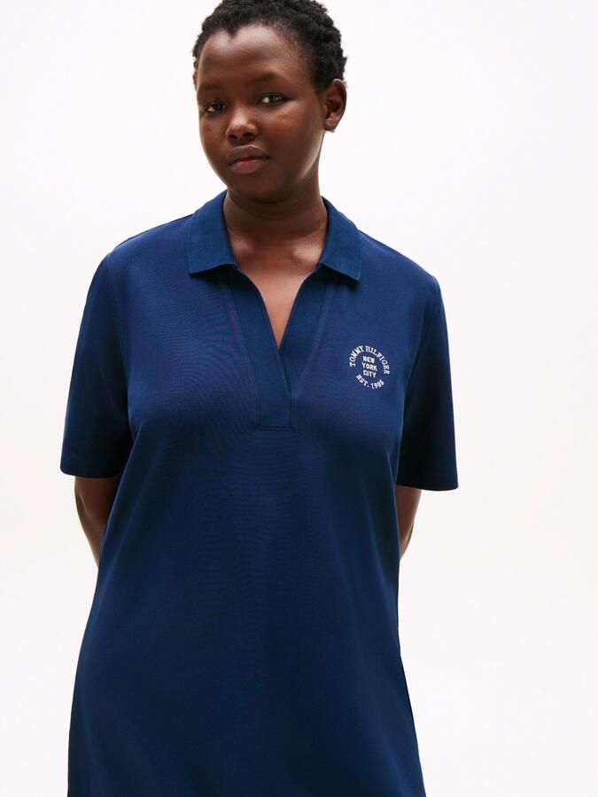 Tommy Hilfiger Curve Polojurk CRV OPEN-NK STAMP REG POLO DRESS - Foto 4