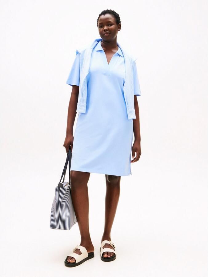 Tommy Hilfiger Curve Polojurk CRV OPEN-NK STAMP REG POLO DRESS - Foto 2