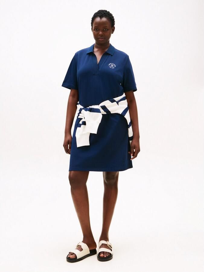Tommy Hilfiger Curve Polojurk CRV OPEN-NK STAMP REG POLO DRESS - Foto 2
