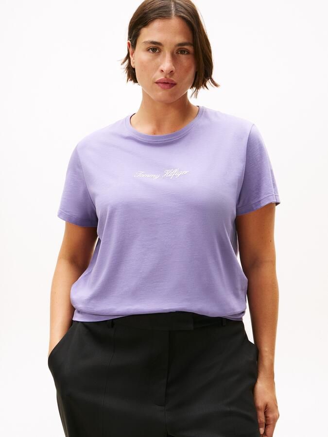 Tommy Hilfiger Curve Shirt met korte mouwen CRV CLASSIC SCRIPT REG SS TEE - Foto 5