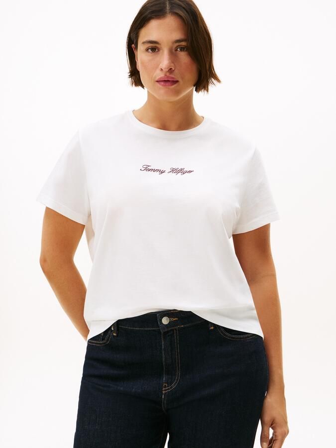 Tommy Hilfiger Curve Shirt met korte mouwen CRV CLASSIC SCRIPT REG SS TEE - Foto 5