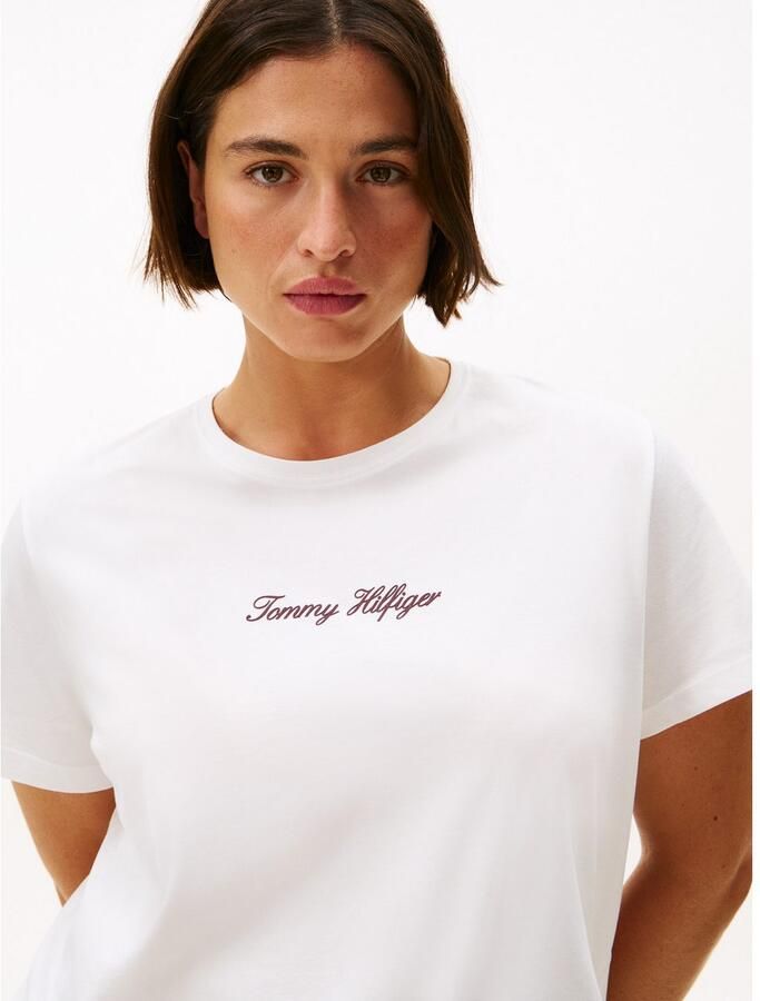 Tommy Hilfiger Curve Shirt met korte mouwen CRV CLASSIC SCRIPT REG SS TEE