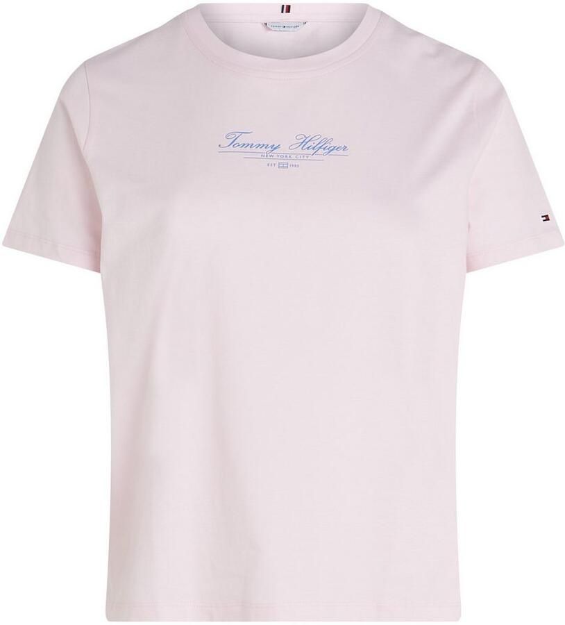 Tommy Hilfiger Curve Shirt met ronde hals CRV REG SCRIPT C-NK TEE SS