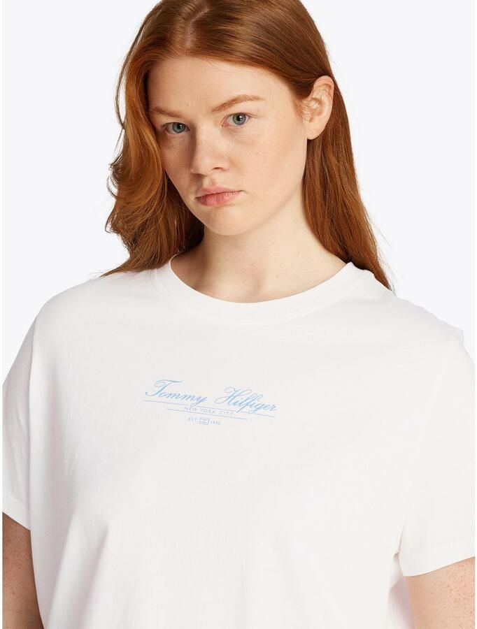Tommy Hilfiger Curve Shirt met ronde hals CRV REG SCRIPT C-NK TEE SS - Foto 3
