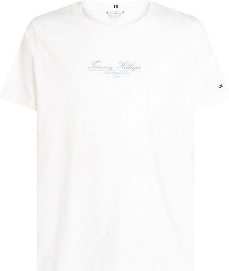 Tommy Hilfiger Curve Shirt met ronde hals CRV REG SCRIPT C-NK TEE SS
