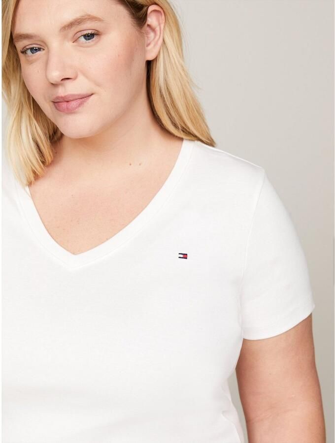 Tommy Hilfiger Curve Shirt met V-hals CRV NEW SLIM CODY V-NECK SS - Foto 2