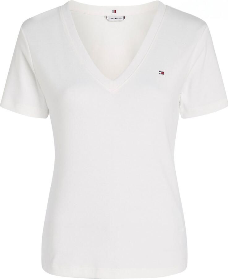 Tommy Hilfiger Curve Shirt met V-hals CRV NEW SLIM CODY V-NECK SS