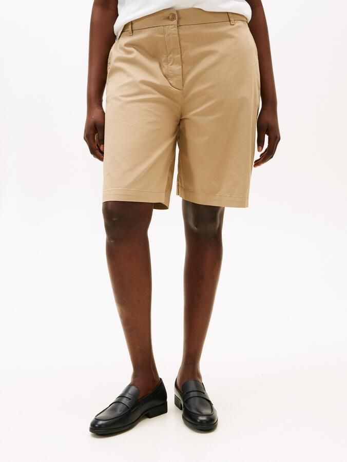 Tommy Hilfiger Curve Short CRV CO BLEND GMD CHINO SHORT in grote maten chino kwaliteit logoborduursel - Foto 5