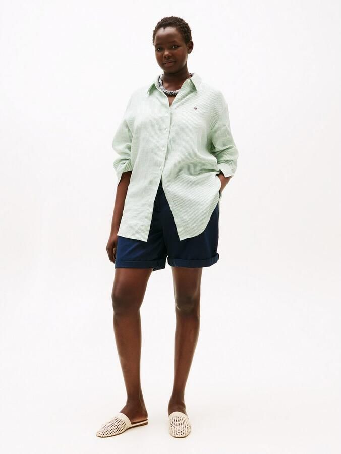 Tommy Hilfiger Curve Short CRV CO BLEND GMD CHINO SHORT in grote maten chino kwaliteit logoborduursel - Foto 4