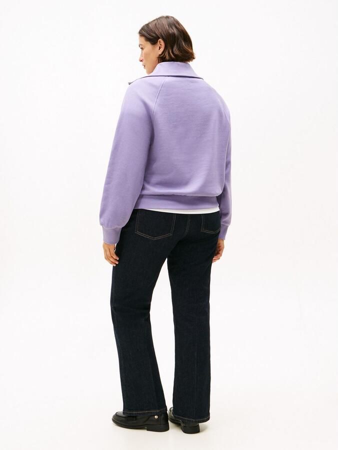 Tommy Hilfiger Curve Sweatshirt CRV CLASSIC SCRIPT FLEECE 1 2ZIP - Foto 4