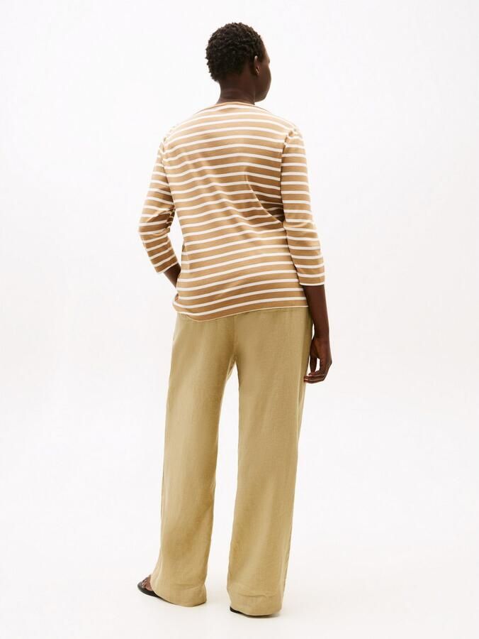 Tommy Hilfiger Curve T-shirt CRV SLIM CODY BOAT-NK 3 4SLV in grote maten 3 4 mouwen logoborduring - Foto 3