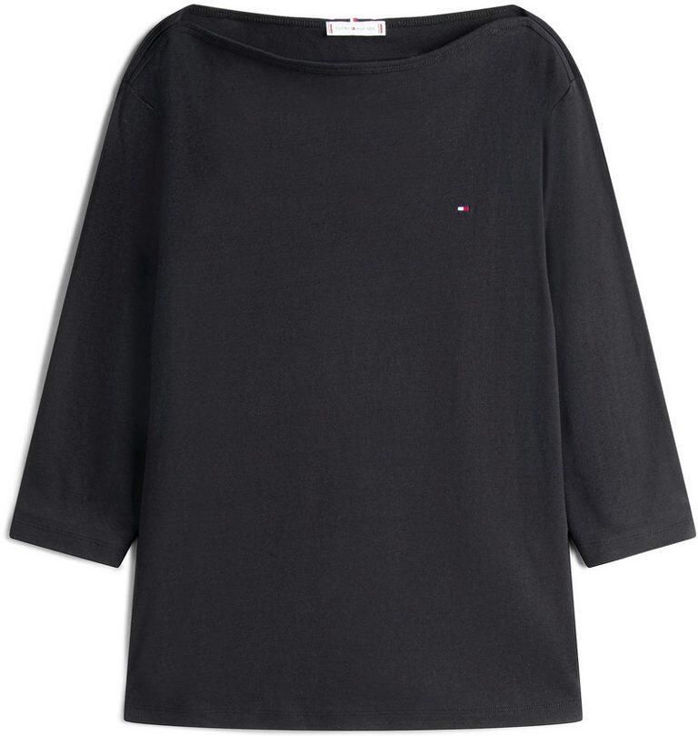 Tommy Hilfiger Curve T-shirt CRV SLIM CODY BOAT-NK 3 4SLV in grote maten 3 4 mouwen logoborduring