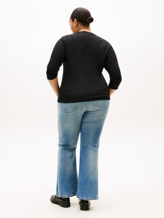 Tommy Hilfiger Curve T-shirt CRV SLIM CODY BOAT-NK 3 4SLV in grote maten 3 4 mouwen logoborduring - Foto 7