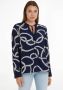 Tommy Hilfiger Blouse van pure viscose met all-over motief model 'ROPE' - Thumbnail 1