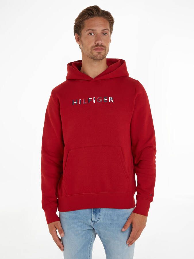 Tommy Hilfiger Heren Sweatshirt met Logo Belettering Red Heren
