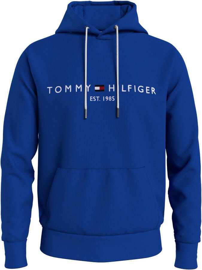 Tommy Hilfiger Heren Hoody Sweatshirt met Verstelbare Capuchon Blue Heren