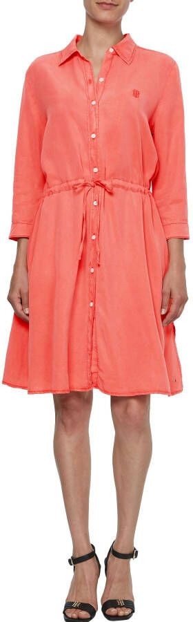 Tommy Hilfiger Jurk met overhemdkraag TENCEL GMD KNEE SHIRT DRESS 3 4 met -monogram