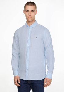 Tommy Hilfiger Lichtblauwe Casual Overhemd Pigment Dyed Linen Rf Shirt