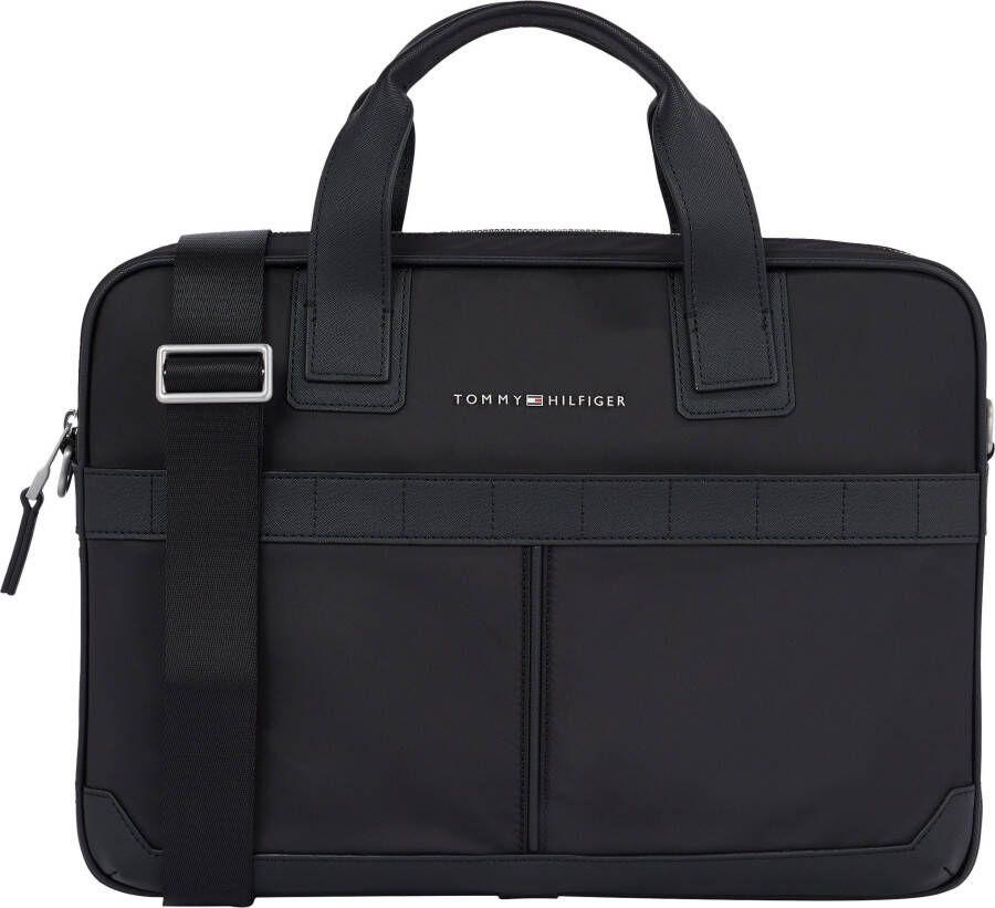 Tommy Hilfiger Messengerbag TH ELEVATED NYLON COMPUTER BAG met gewatteerd laptopvak