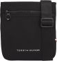 Tommy Hilfiger Verstelbare Schoudertas Zwart Contrastdetails Ritssluiting Black Heren - Thumbnail 1