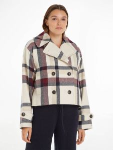 Tommy Hilfiger Outdoorjack WOOL BLEND CHECK PEACOAT
