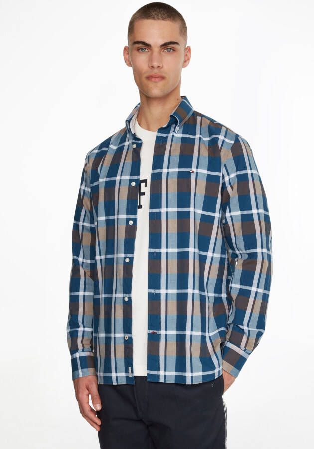 Tommy Hilfiger Heren Geruite Overhemd Regular Fit Multicolor Heren