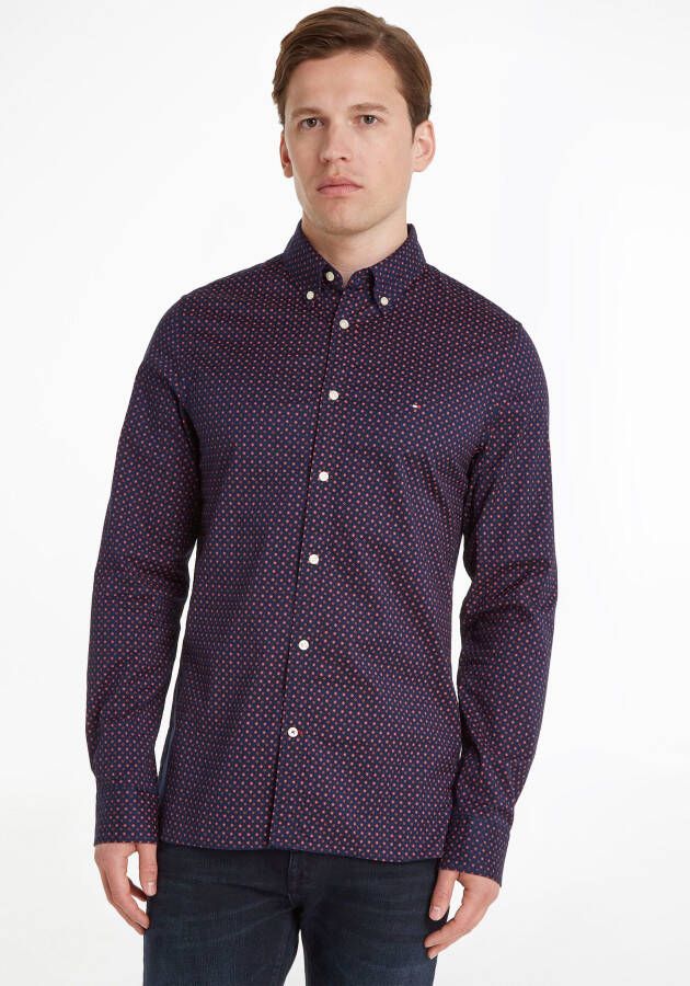 Tommy Hilfiger Overhemd met lange mouwen NATURAL SOFT FOULARD SF SHIRT met button-downkraag
