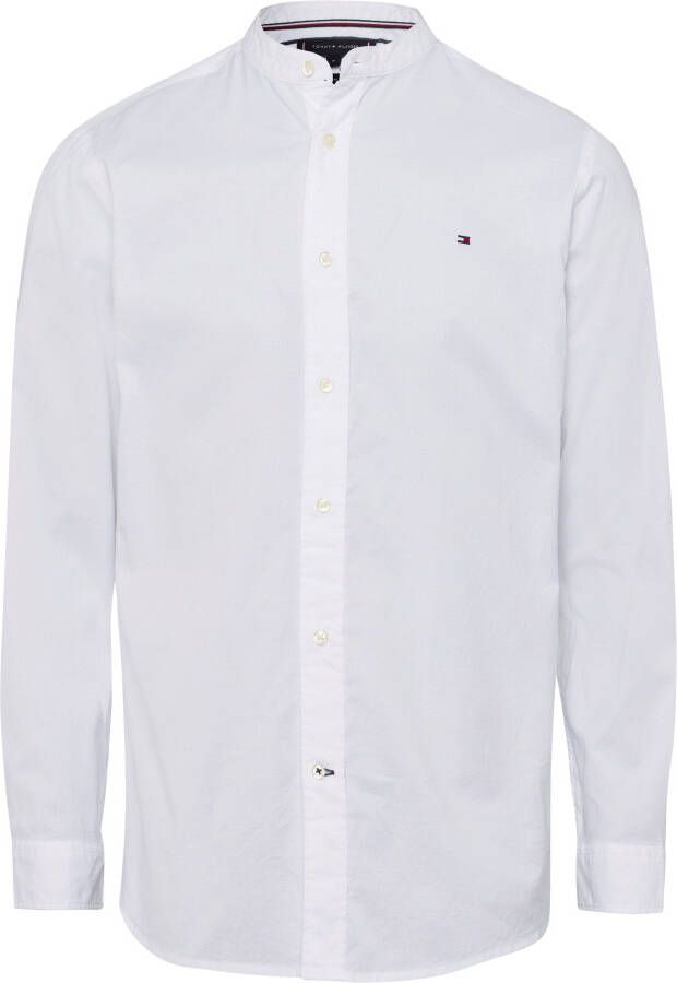 Tommy Hilfiger Overhemd met lange mouwen NATURAL SOFT SOLID MAO RF SHIRT met merkrand binnenin de mouwopening