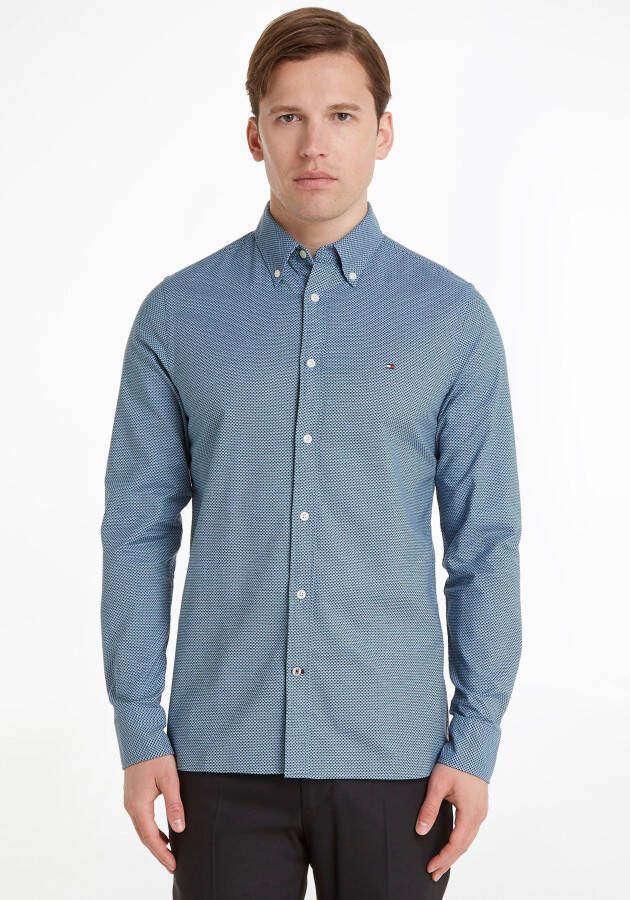 Tommy Hilfiger Overhemd met lange mouwen OXFORD MINI PRINT SF SHIRT met button-downkraag