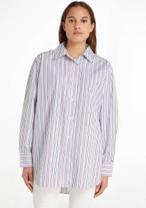 Tommy Hilfiger Overhemdblouse ORG CO GBL STP OVRSZD SHIRT LS (1-delig)