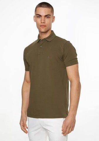 Tommy Hilfiger regular fit polo 1985 met logo army green