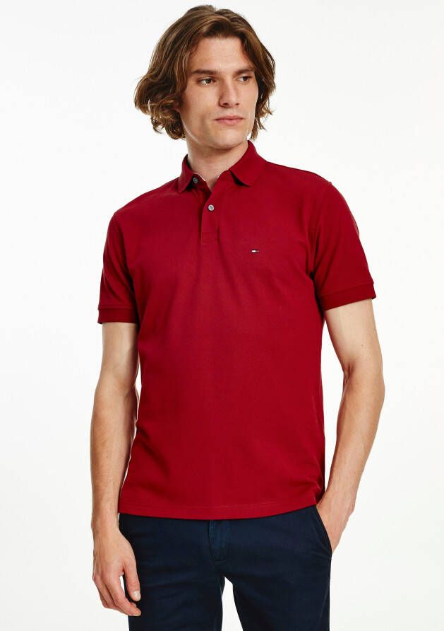 Tommy Hilfiger Regular fit poloshirt van een mix van katoen en elastaan