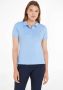 Tommy Hilfiger Lichtblauwe Polo 1985 Slim Pique Polo Ss - Thumbnail 3