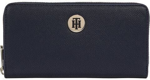 Tommy Hilfiger Blauwe Polyurethaan Portemonnee met 5 Compartimenten Blauw Dames