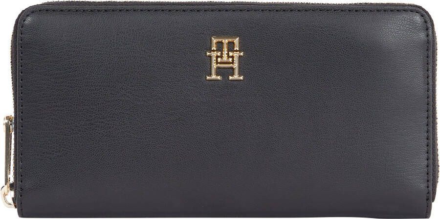 Tommy Hilfiger Portemonnee ICONIC TOMMY LRG ZA SOLID in een eenvoudige look