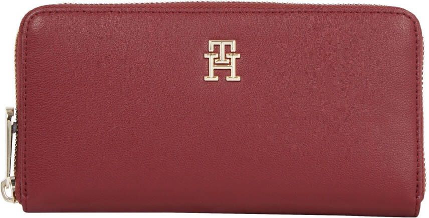 Tommy Hilfiger Grote Damesportemonnee Poppy Plus Rood Dames