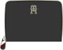 Tommy Hilfiger Damesportemonnee Zwart Rits Sluiting Black Dames - Thumbnail 1
