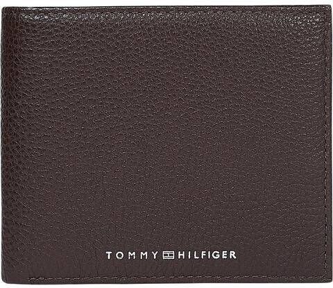 Tommy Hilfiger Portemonnee TH DOWNTOWN CC FLAP AND COIN van echt leer