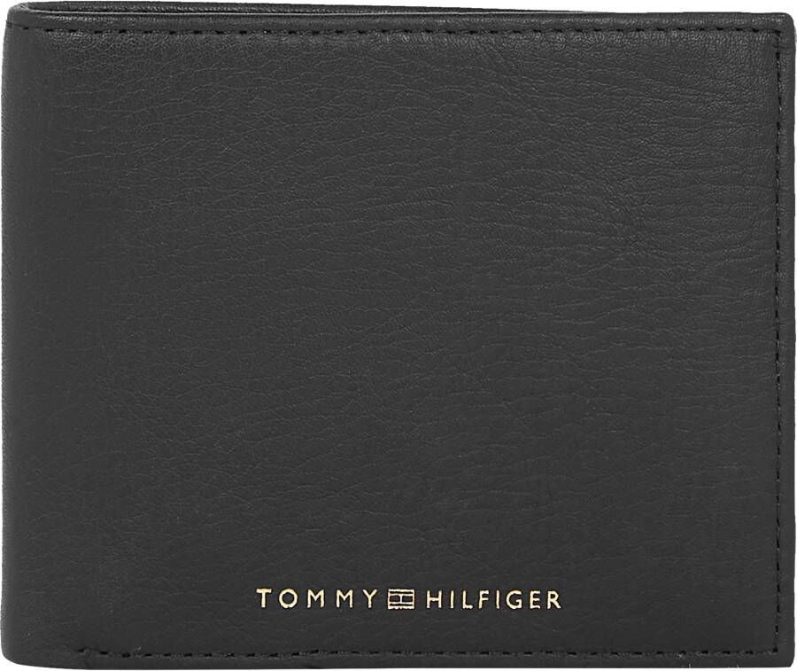 Tommy Hilfiger Herenportemonnee Zwart Rfid Contrastdetails Black Heren