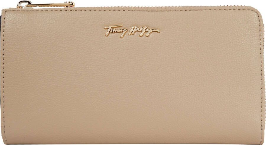 Tommy Hilfiger Portemonnee TOMMY JOY LARGE ZA WALLET met goudkleurige details