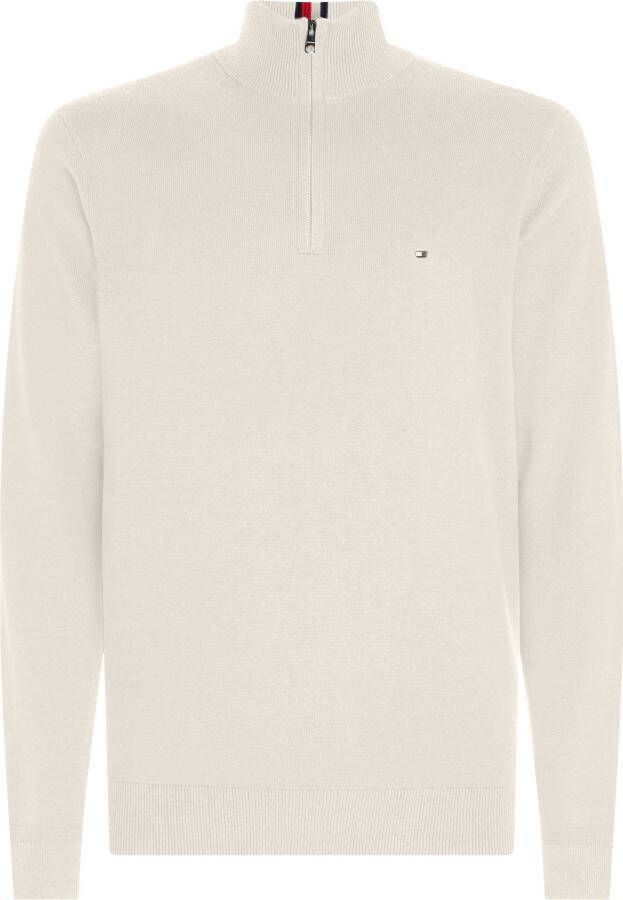 Tommy Hilfiger Schipperstrui PIMA ORG CTN CASHMERE ZIP MOCK