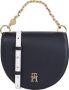 Tommy Hilfiger Blauwe Polyurethaan Handtas met Kettinghengsel Blauw Dames - Thumbnail 1