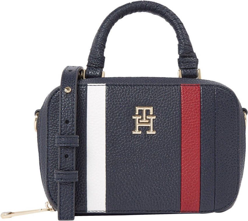 Tommy Hilfiger Blauwe Crossbody Tas met TH Monogram Black Dames