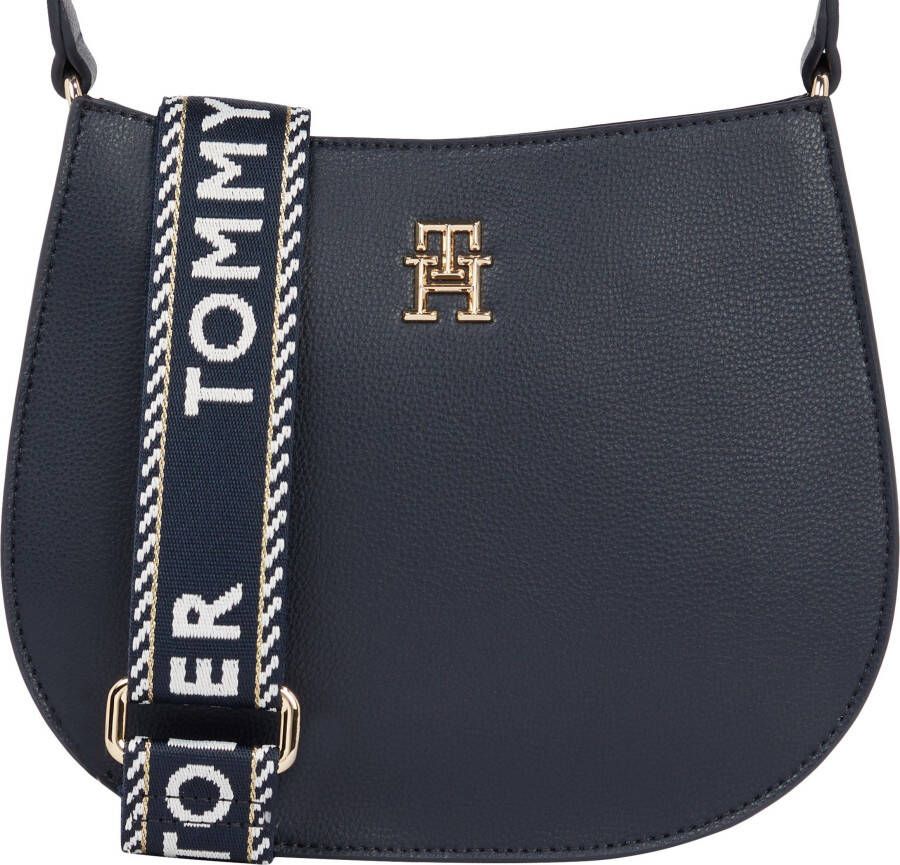 Tommy Hilfiger Blauwe Polyester Handtas met Verstelbare Schouderband Blauw Dames