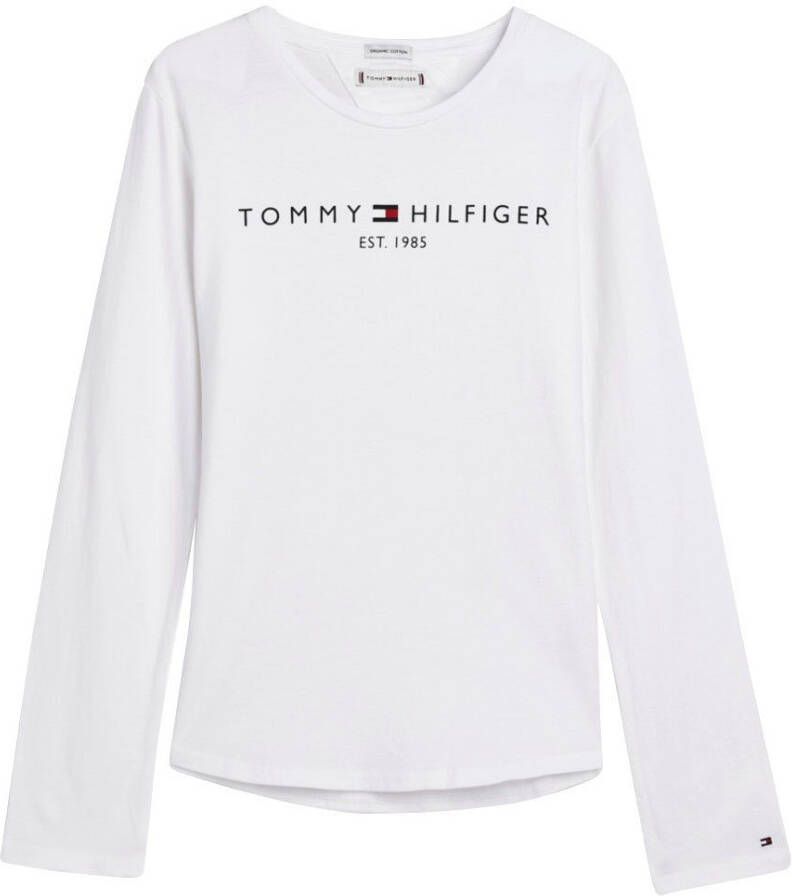 Tommy Hilfiger Shirt met lange mouwen ESSENTIAL TEE L S met logo-opschrift