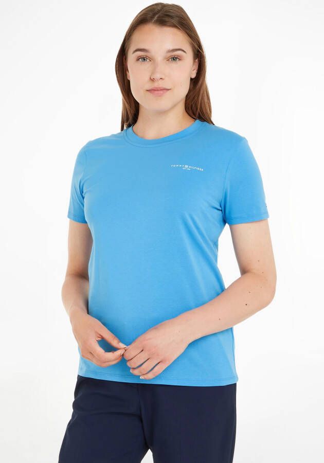 Tommy Hilfiger Blauw T-shirt met korte mouwen voor dames Blue Dames