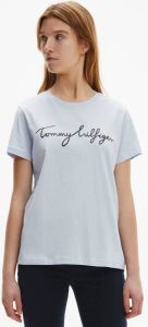 Tommy Hilfiger Shirt met ronde hals CREW NECK GRAPHIC TEE met speels -logo-opschrift