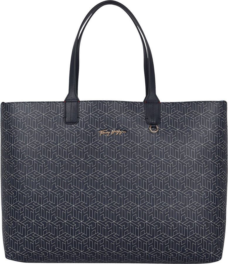 Tommy Hilfiger Shopper ICONIC TOMMY TOTE MONOGRAM met kleine afneembare tas